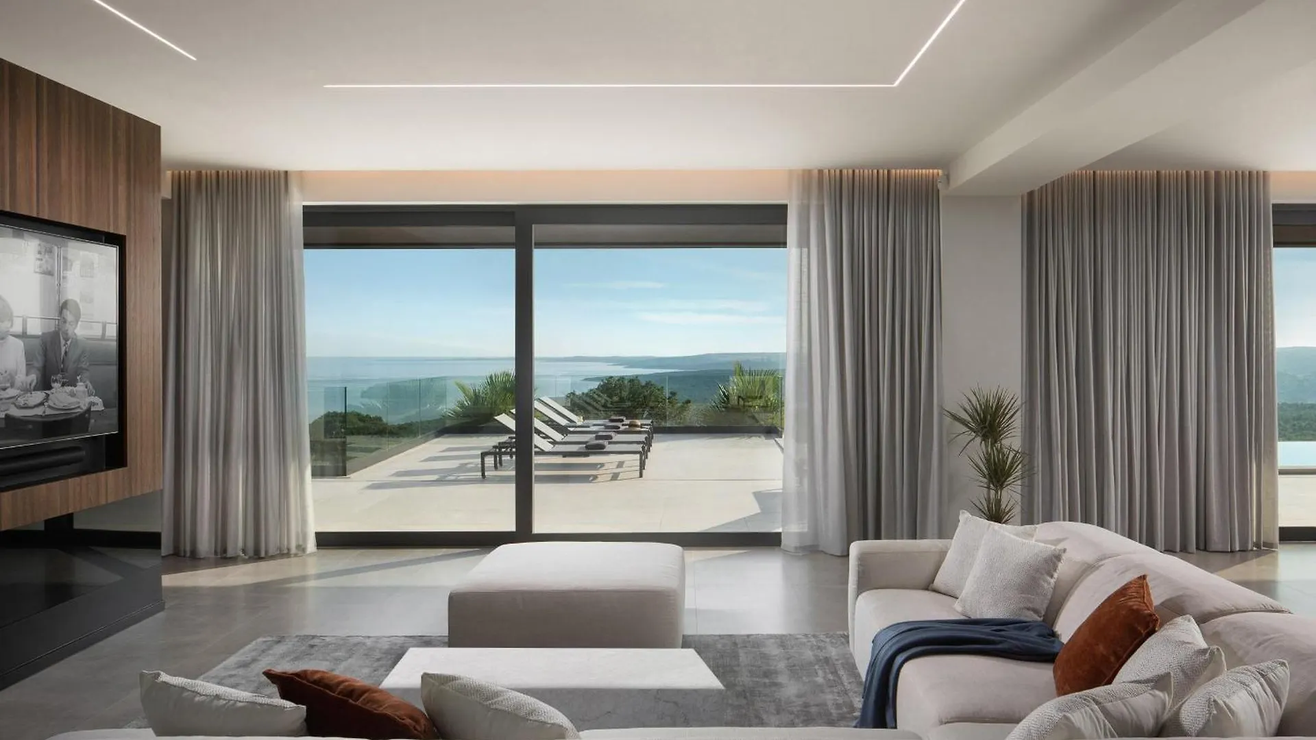 Luxury Exclusive Villa Panoramica Near Labin - Rabac Only 2 Km From The Beach With Sea View And Wellness Коромачно