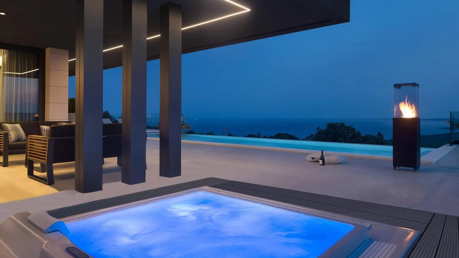 Luxury Exclusive Villa Panoramica Near Labin - Rabac Only 2 Km From The Beach With Sea View And Wellness Koromačno 0*,
