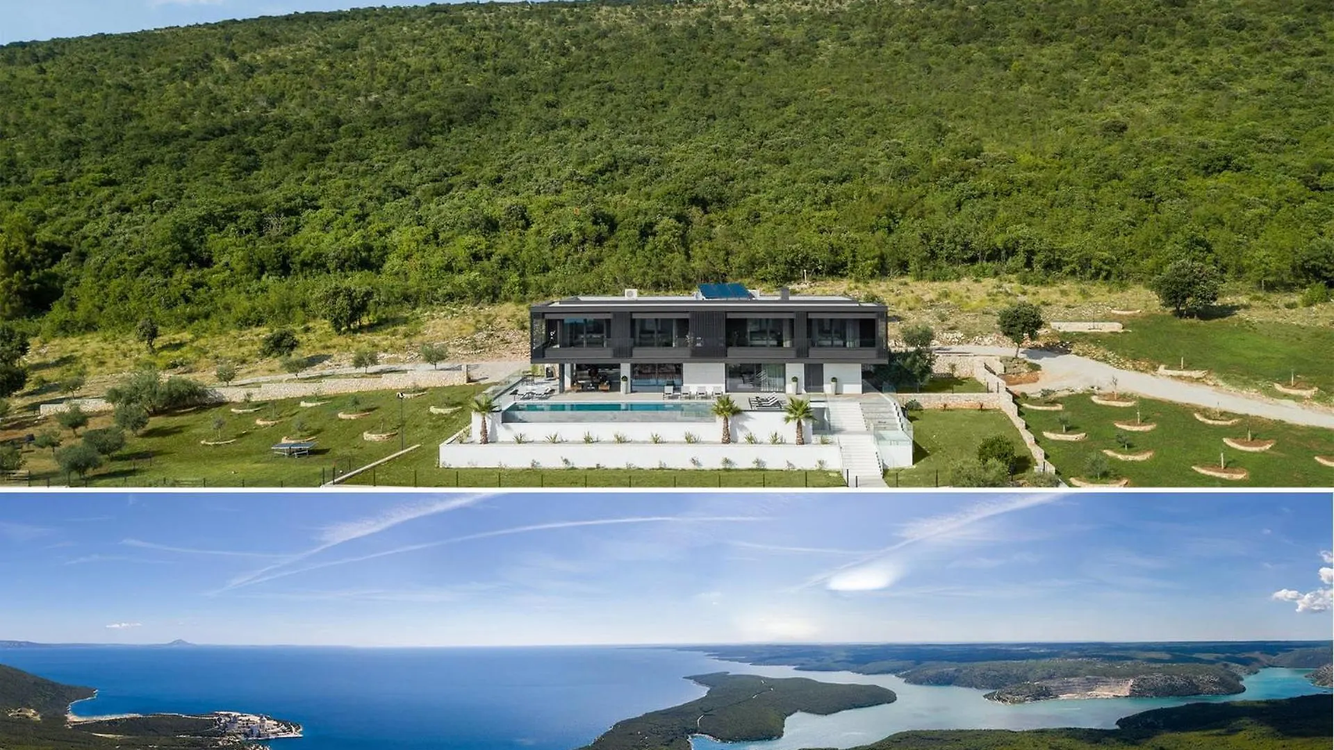 Luxury Exclusive Villa Panoramica Near Labin - Rabac Only 2 Km From The Beach With Sea View And Wellness Коромачно
