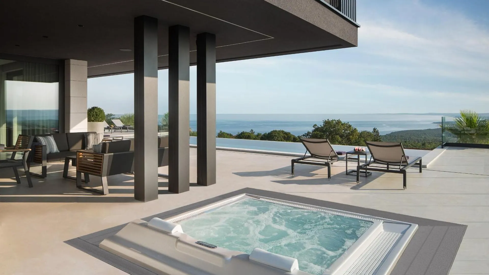 Luxury Exclusive Villa Panoramica Near Labin - Rabac Only 2 Km From The Beach With Sea View And Wellness Koromačno كرواتيا